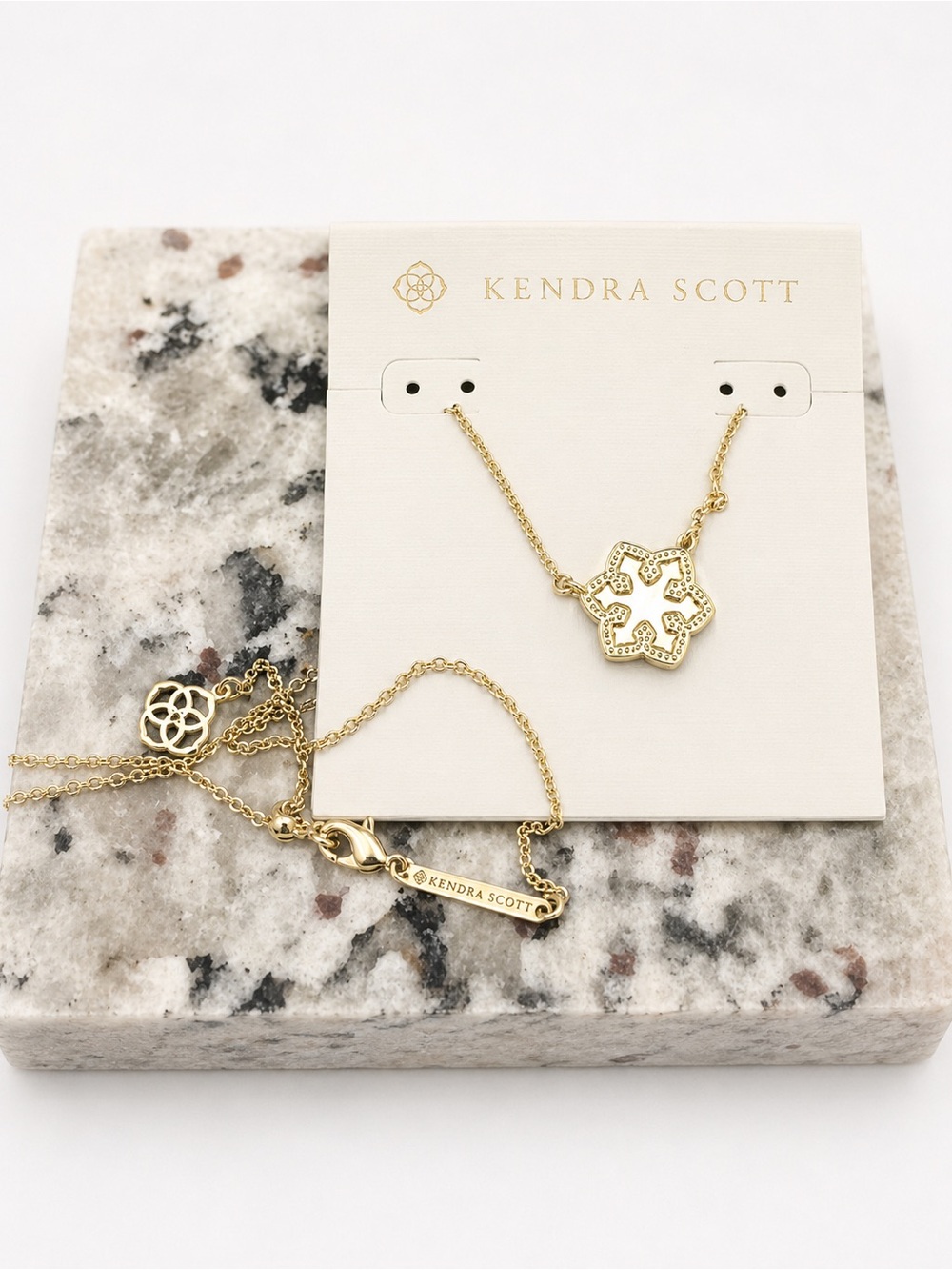 Snowflake Gold Pendant Necklace